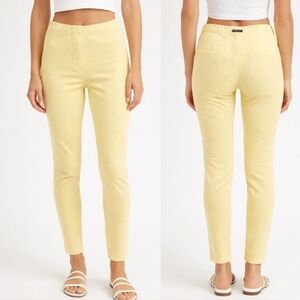 Billabong Yellow Polka Dot Skinny Pants High Rise Summer Coastal Small